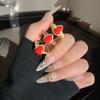 National Tide Style Red Gourd Fulu Opening Ring Niche Design Light Luxury French Retro Medieval Ring