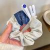Korean Style Spring/Summer Floral Intestine Hair Scrunchie for Women – Elegant Ponytail Tie and Mori Girl Accessory.
