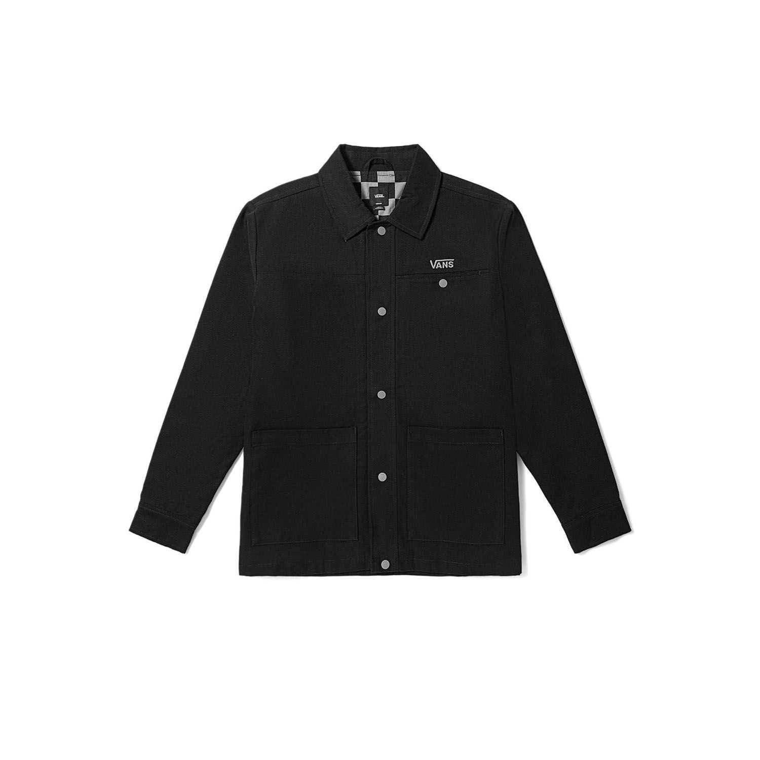 

Vans Прочная Удобная Теплая Приятная к коже Куртка с воротником и длинным рукавом Мужская куртка Черная VN000BYPBLK S