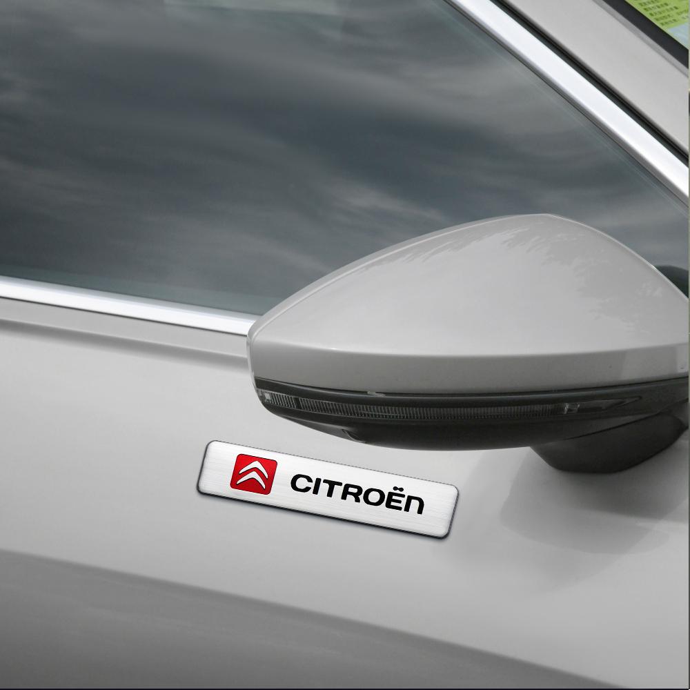 1 pz Distintivo in Alluminio per Auto Adesivo Laterale Carrozzeria Parafango Bagagliaio Decorazione Decalcomania Styling Per Citroen C1 C2 C3 C4 Picasso C4L C5 C-ELYSEE C6 C8