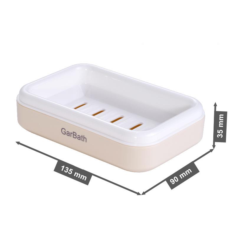 Double-layer Soap Box Bathroom Drain Soap Rack Simple Thickened Soap Box Washbasin Creative Square Soap Box