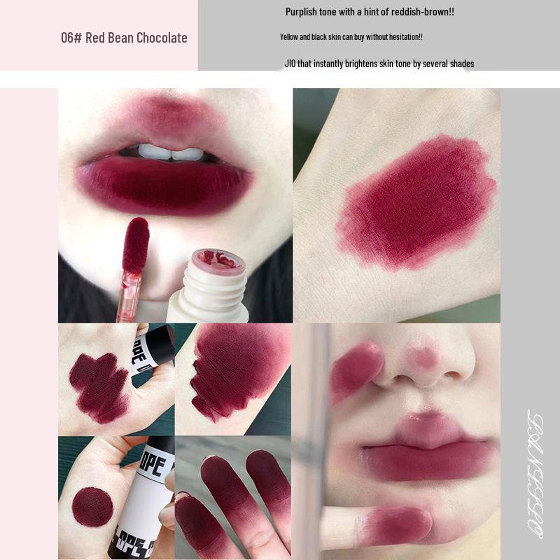 Authentic Matte Velvet Lip Tint: Student-Friendly, Whitening, Smoky Makeup Lip Gloss