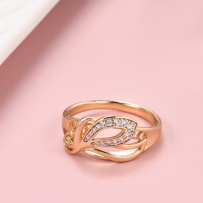 Women's Rings Rose Gold Color Luxury Rings With Zircon For Women Gifts
