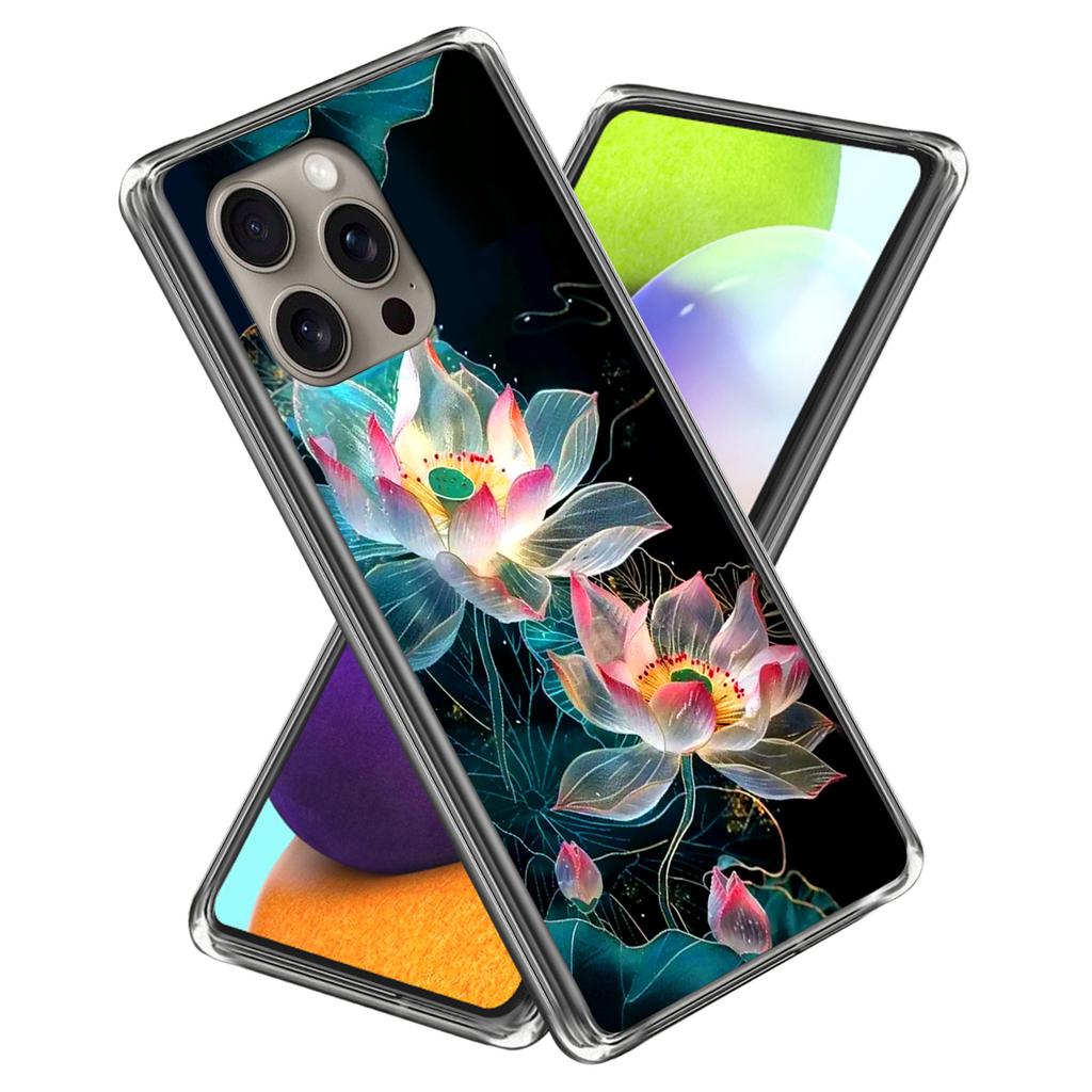 For iPhone 16 Pro Max Case Shock-Absorbent TPU Pattern Printed Phone Cover