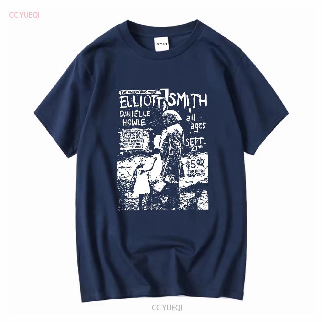 Hot Elliott Smith Poster Cotton Men S 5XL T Shirt 1HN1103 Vintage Washed Breathable Versatile Unisex Designer Clothes Slightly