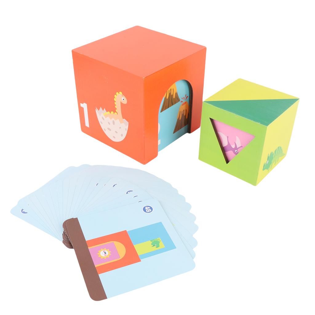 Wooden Stacking Box Toy Animals Colors Cognition Nesting Blocks for Kids Early Education Parent Chil