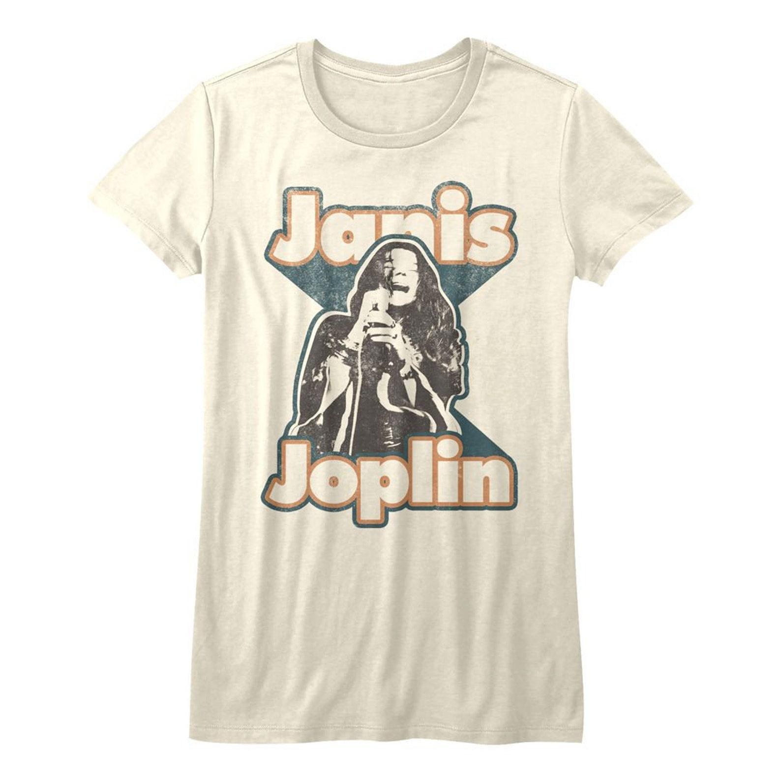 Janis Joplin Janis Natural Junior Women s T-Shirt L