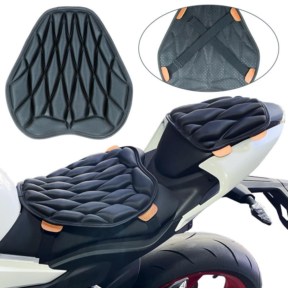 Husă universală pentru scaun de motocicletă, 3D, confort, pernă de aer pentru scaun, motocicletă, aer, pad, absorbție de șocuri, decompresie, șei