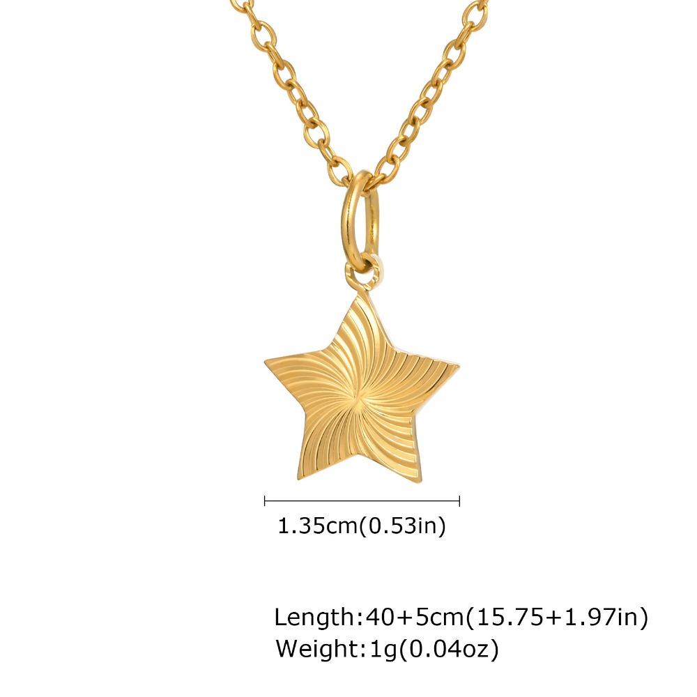 

Flower Star Spiral Women Clavicle Chain Stainless Steel Charm Collar Choker Pendant Necklace Gift Star