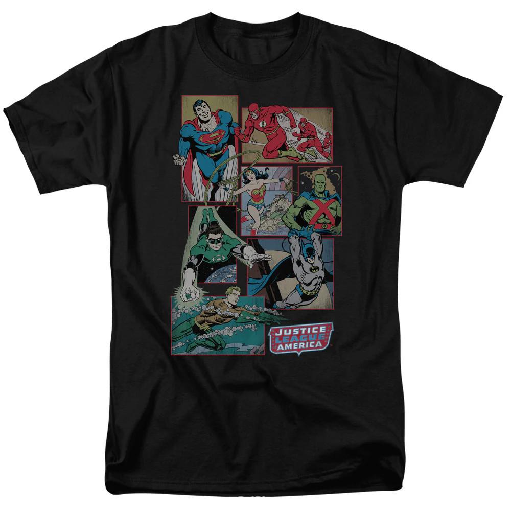 

DC Comics Justice League Boxes Mens T Shirt Black 4XL