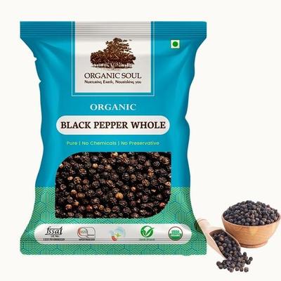 Organic Black Pepper Whole_100gms/Kalimirch/Nalla Miriyalapudi | / NPOP Certified I Organic Ceritfied