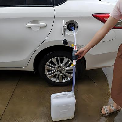 Fuel Diesel Gasoline Pump with Hose Hand Straw Pump Portable Manual Car Fuel Transfer Pump Fit for Fuel Petrol Diesel Gasoline