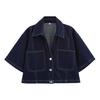 TAOP&ZA Spring/Summer Women's Fashion Denim Short Shirt & Midi Skirt Set