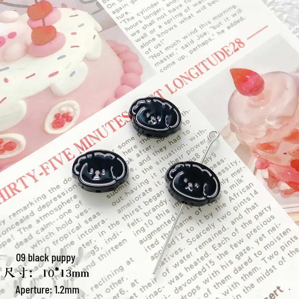 INS Dopamine Rabbit Puppy Alloy Beads for DIY Jewelry & Accessories