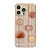 Three Dimensional Button Stripe Apple 15 Promax Mobile Phone Case 16 Suitable for Iphone14 Glitter 11 Retro Brown 12 Soft