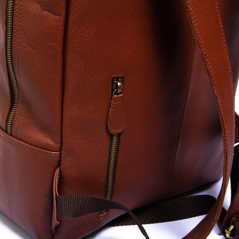 Handmade Leather Laptop Backpack: Personalized Travel Rucksack