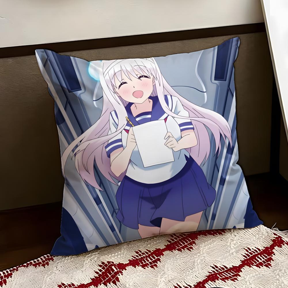 Anime YYuragisou No Yuunasan Cushion Cover Reversible Soft Durable Pillow Cover Home  Car MultiScene Use for Daily Comfort