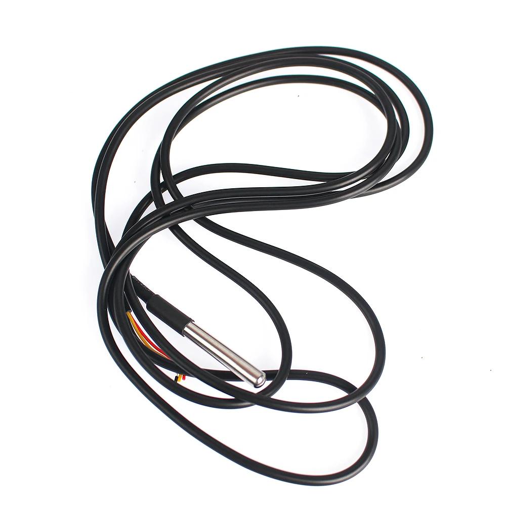 1/2pcs DS18B20 Temperature Probe Temperature Sensor 1M/2M/3M Waterproof DS 18b20 Stainless Steel Package 18B20 100cm/200cm/300cm