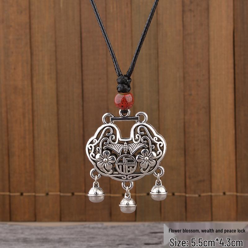 

Универсальное этническое серебряное ожерелье-подвеска – Женский амулет «Четыре стороны света: мир и богатство»