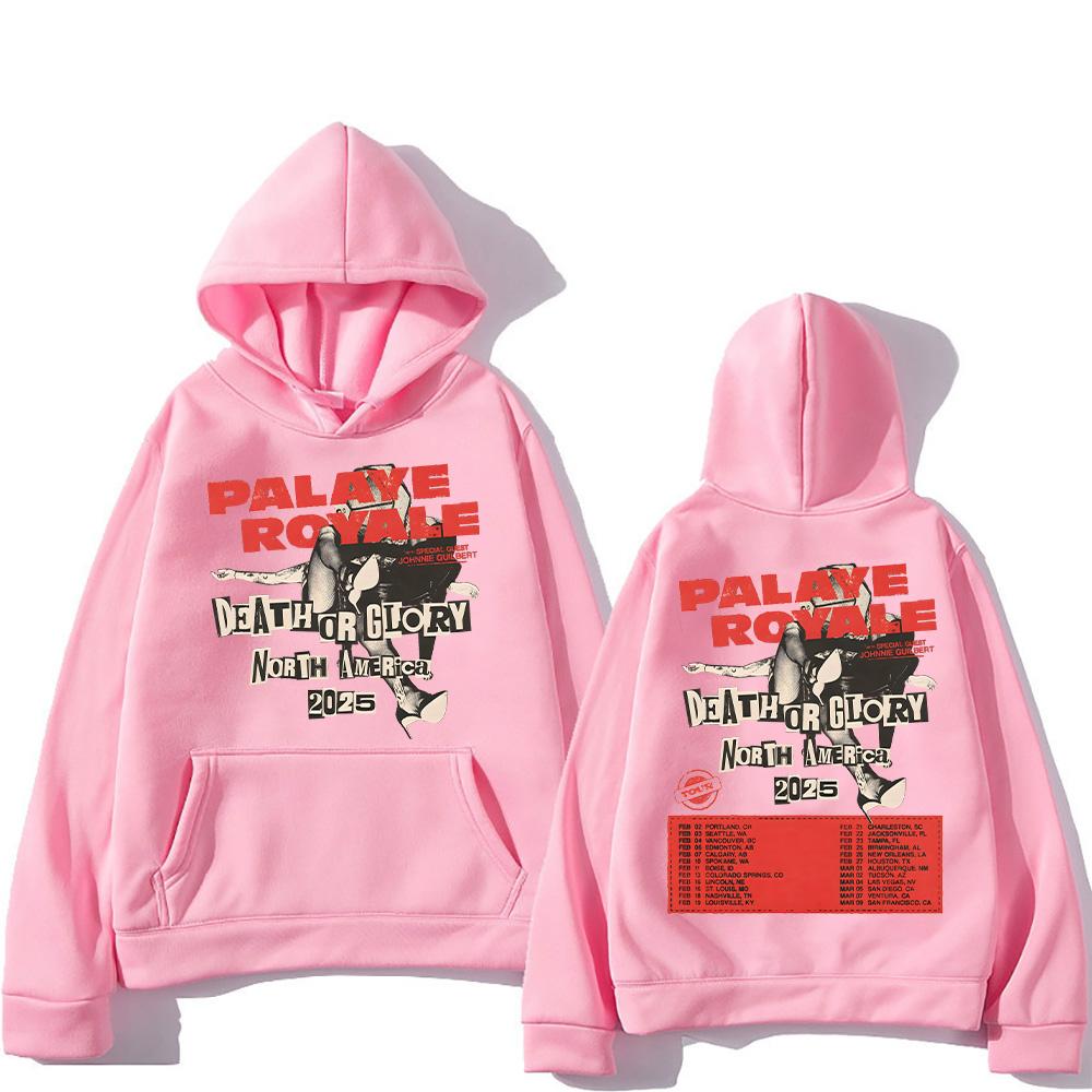 Palaye Royale Death or Glory World Tour Hoodie Vintage Pattern Letter Sweatshirt Klassischer kreativer Pullover Unisex Y2K Streetwear