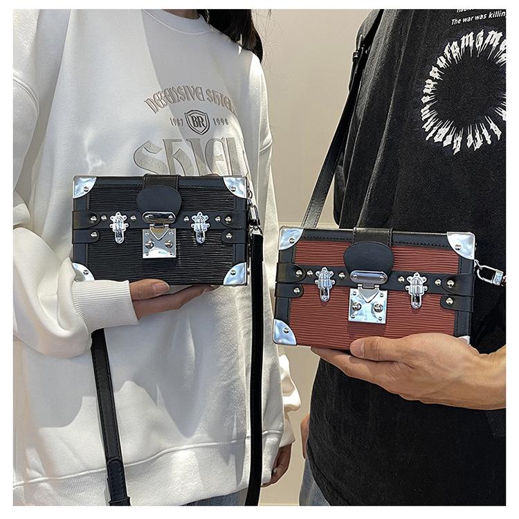 Trendy Box Messenger Bag: Stylish High-End Design for Men & Women
