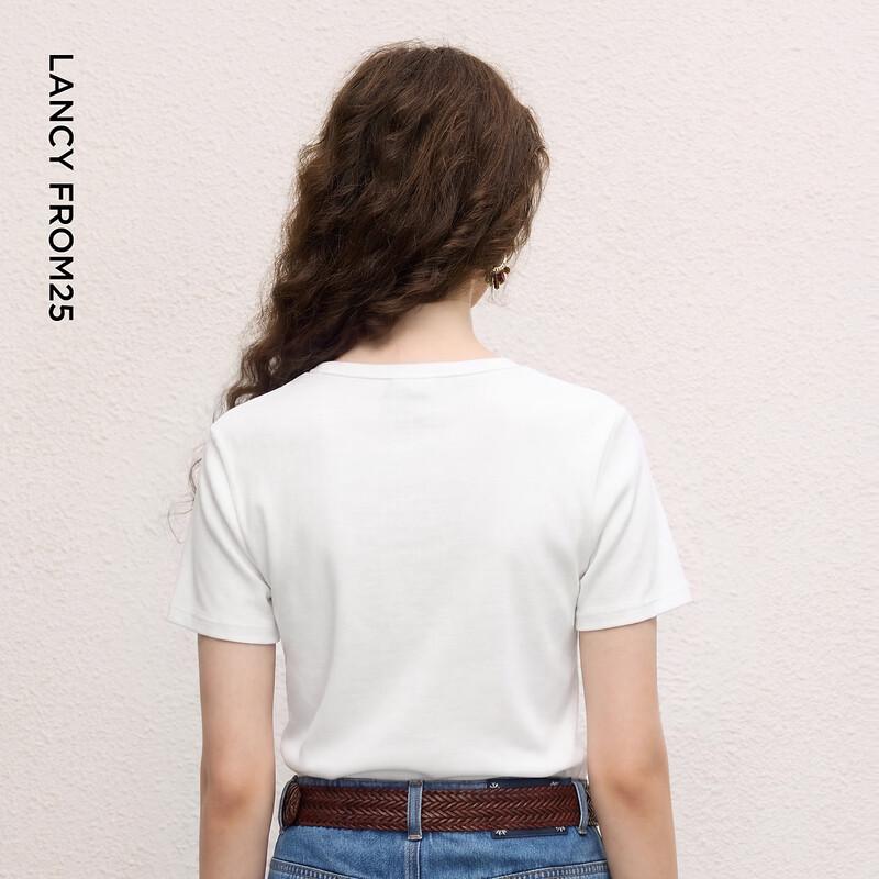 Langzi 25 Basic Round Neck Short Sleeve T-Shirt
