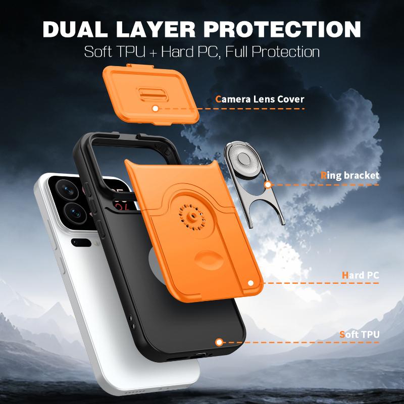 Soft TPU+Hard PC 360 ° Rotating Metal Holder Armor Phone Case For Xiaomi 17 Pro Max 14T 15T Pro 15 Ultra Pro Bumper Back Cover