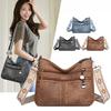 Soft Leather Bag with Large Capacity for Middle-aged and Elderly Mothers, Versatile Multi-layered Women's Crossbody Bag