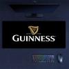 Guinness Harp Logo Large Desk Mat, Black Base Non Slip Gaming Mouse Pad for Home Office Desktop