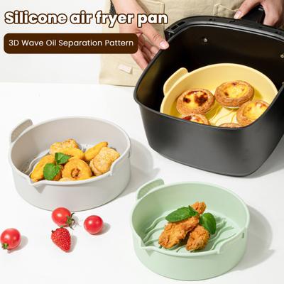 Air Fryer Silicone Baking Pan Reusable Non Stick Silicone Liner for Meats Vegetables Desserts Easy Cleanup Air Fryer