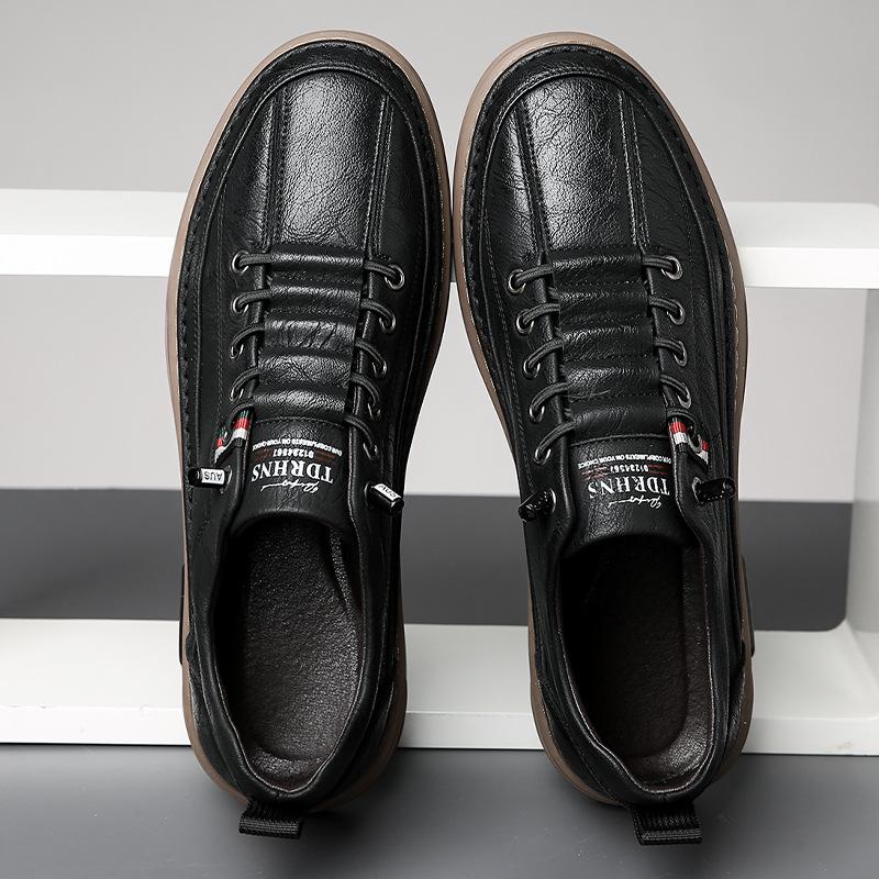 Fashion 2024 Spring Summer Cowhide Shoes for Men Casual Soft Sole Fashion Driving Shoes Male Fashion Casual Designer Sneakers Man