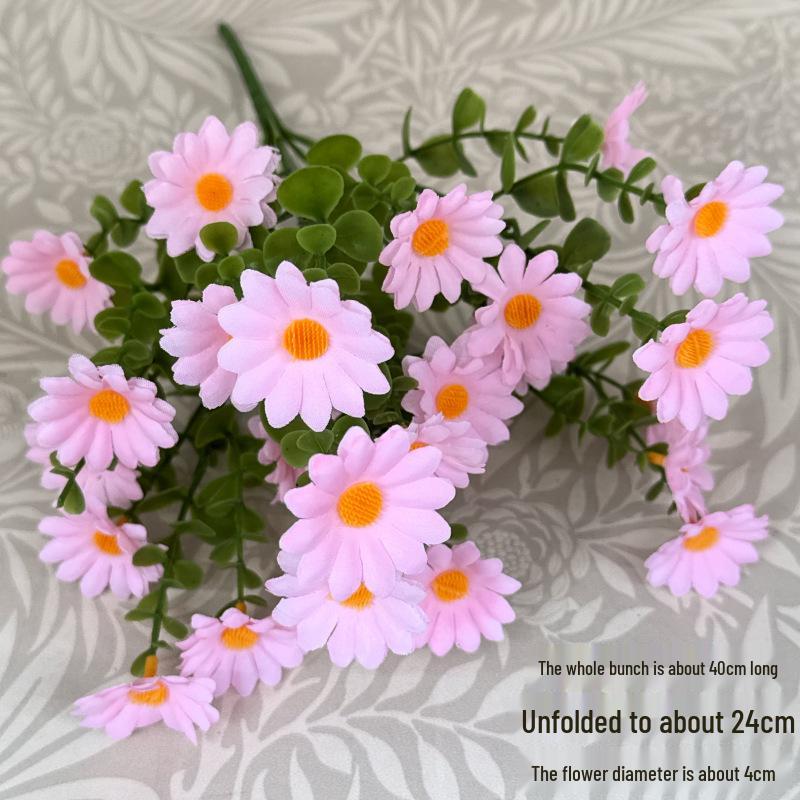 Einzelstiel Seiden-Gänseblümchen-Rosenstrauß für pastorale Dekoration