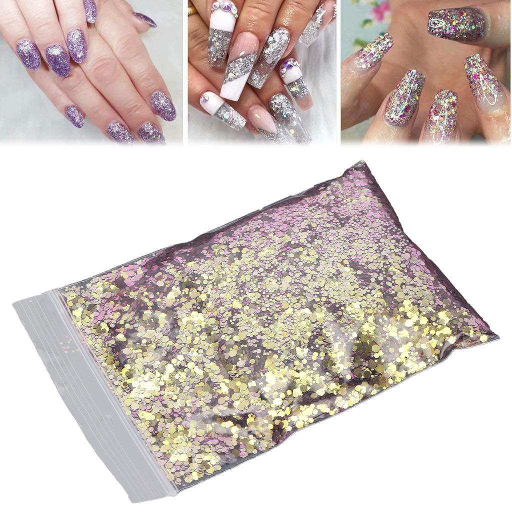 Paillettes per Unghie Polvere Scaglie Miste Glitter Scintillanti Decorazione per Unghie Scintilli 50g