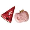 Ceramic Watermelon Apples Shape Earrings Necklace Jewelry Storage Dish Plate