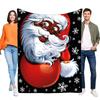 Cozy Christmas Santa Claus Blanket Soft Fleece Throw Perfect for Holiday Decor Warm Indoor Use Great Gift Idea for Family and Fr