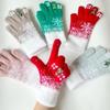 New Winter Women's Gloves with Thickened Fluffy Knitted Gloves That Expose Fingers Women Can Touch The Screen with Five Fingers