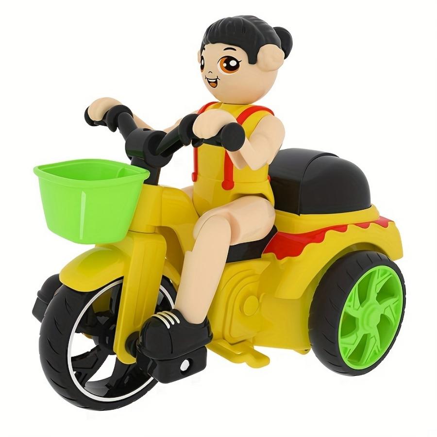 Stunt Tricycle, 360 Spin, Movable Parts Toy, Multi-color, Children's Gift, Interactive Play