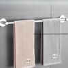 No Punching Space Aluminum Towel Rack Towel Bar Single Bar Toilet Hanging Bar Hanging Towel Hanger Bathroom Pendant White