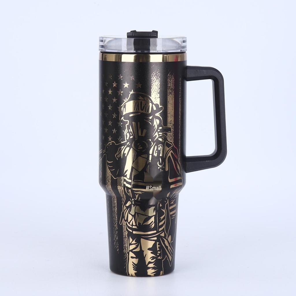 40oz Stainless Steel Thermos Cup with Handle - Large Capacity, Portable Ice Buster Cup