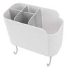 Multifunctional Cooking Utensil Holder Wall Mounted Organizer Box with Detachable Dividers Hooks for Kitchen Bathroom