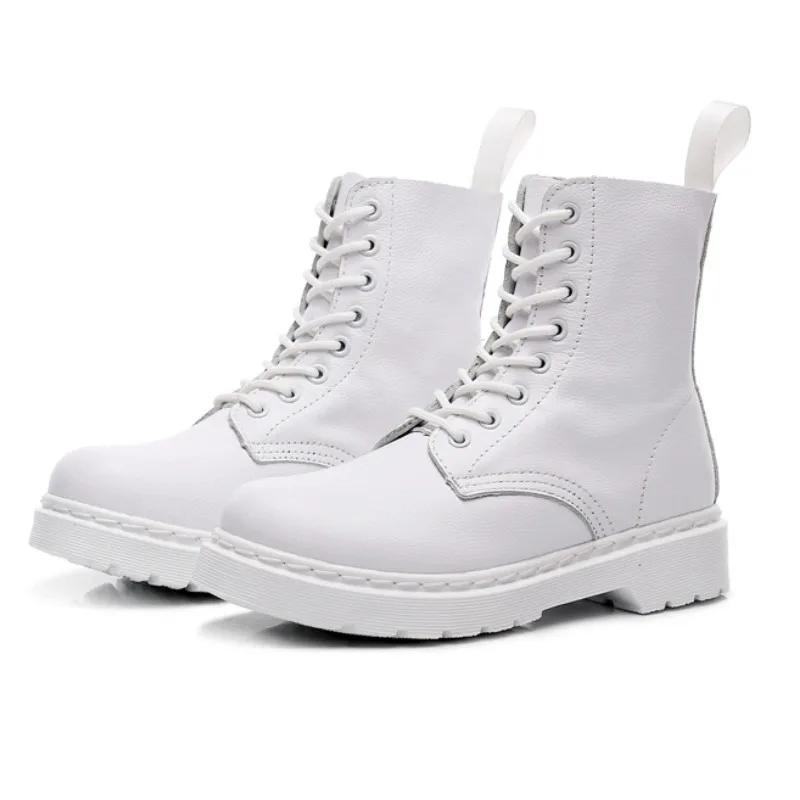 

Новые универсальные однотонные женские ботинки для зимы, удобная и теплая верхняя одежда, белые кружевные женские ботинки с круглым носком 39