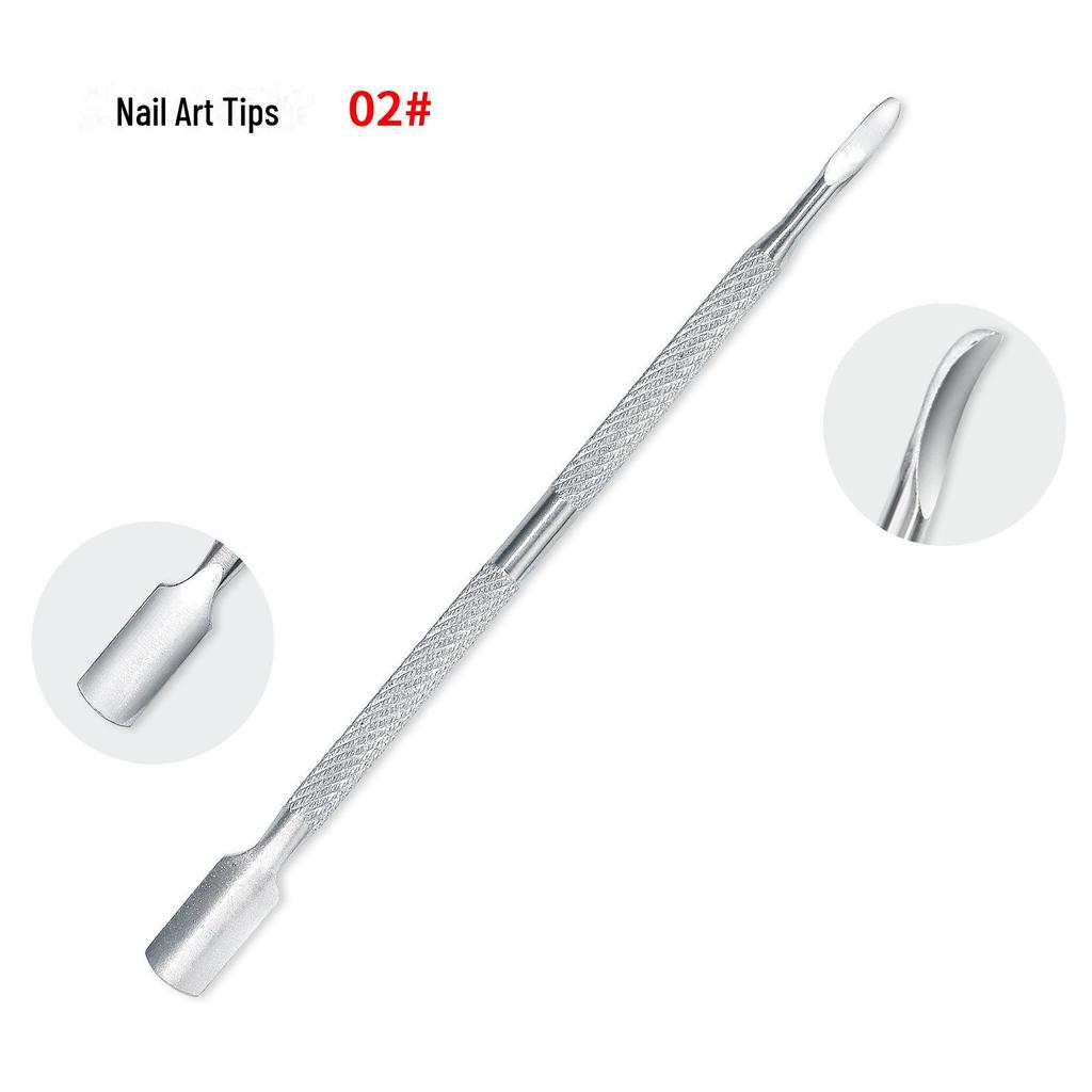 Stainless Steel Double-Ended Cuticle Pusher and Nail Care Tool