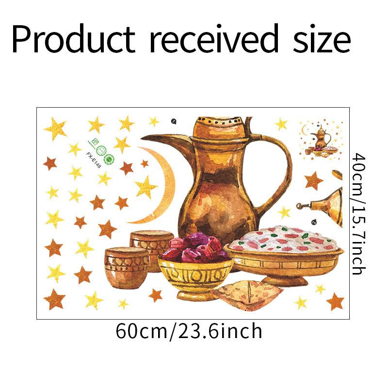 1pc Wall beautification decoration stickers, retro pendant lights, self-adhesive PVC wall stickers, window stickers