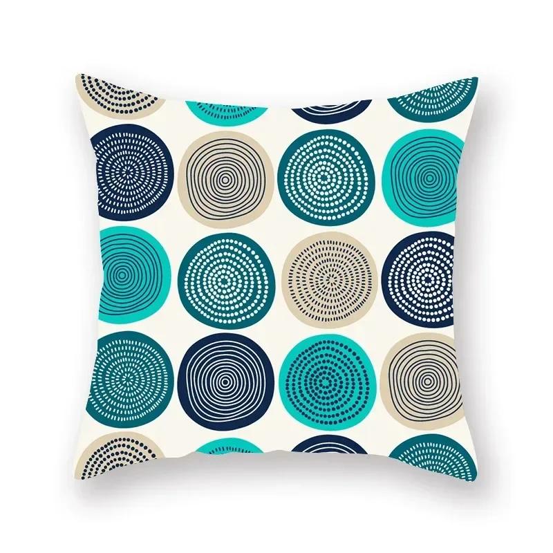 New 45*45Cm Color Teal Blue Cushion Cover Pillow Cases Arrow Geometric For Living Room Home Sofa Chair Decorative Pillowcases