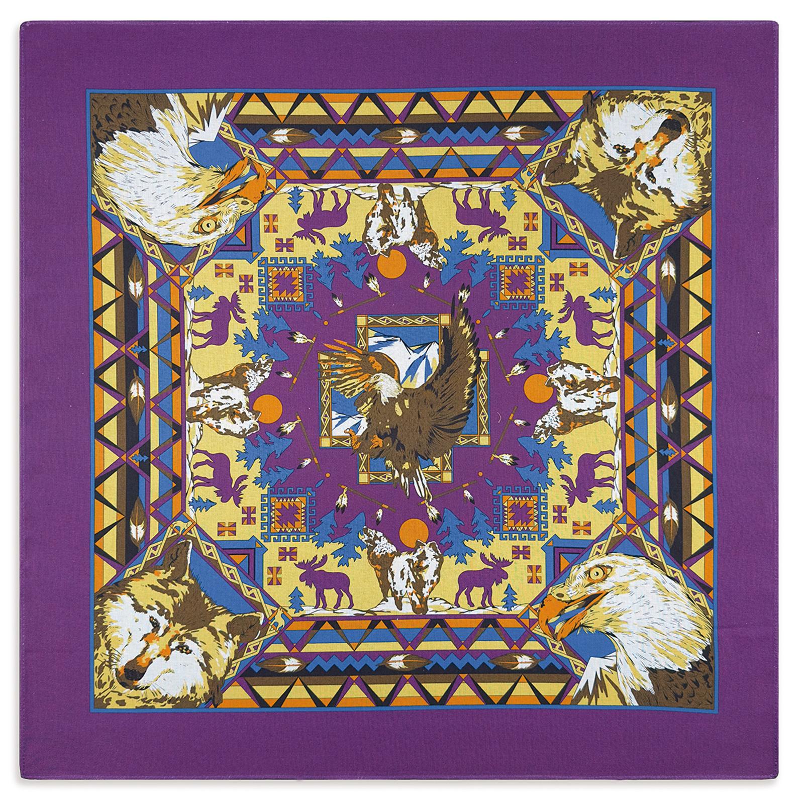 

Versatiles Square Headscarf Outdoor Activity Square Head Scarf Retros Styles Handkerchief for Fitness and Beach Outings 1 фиолетовый