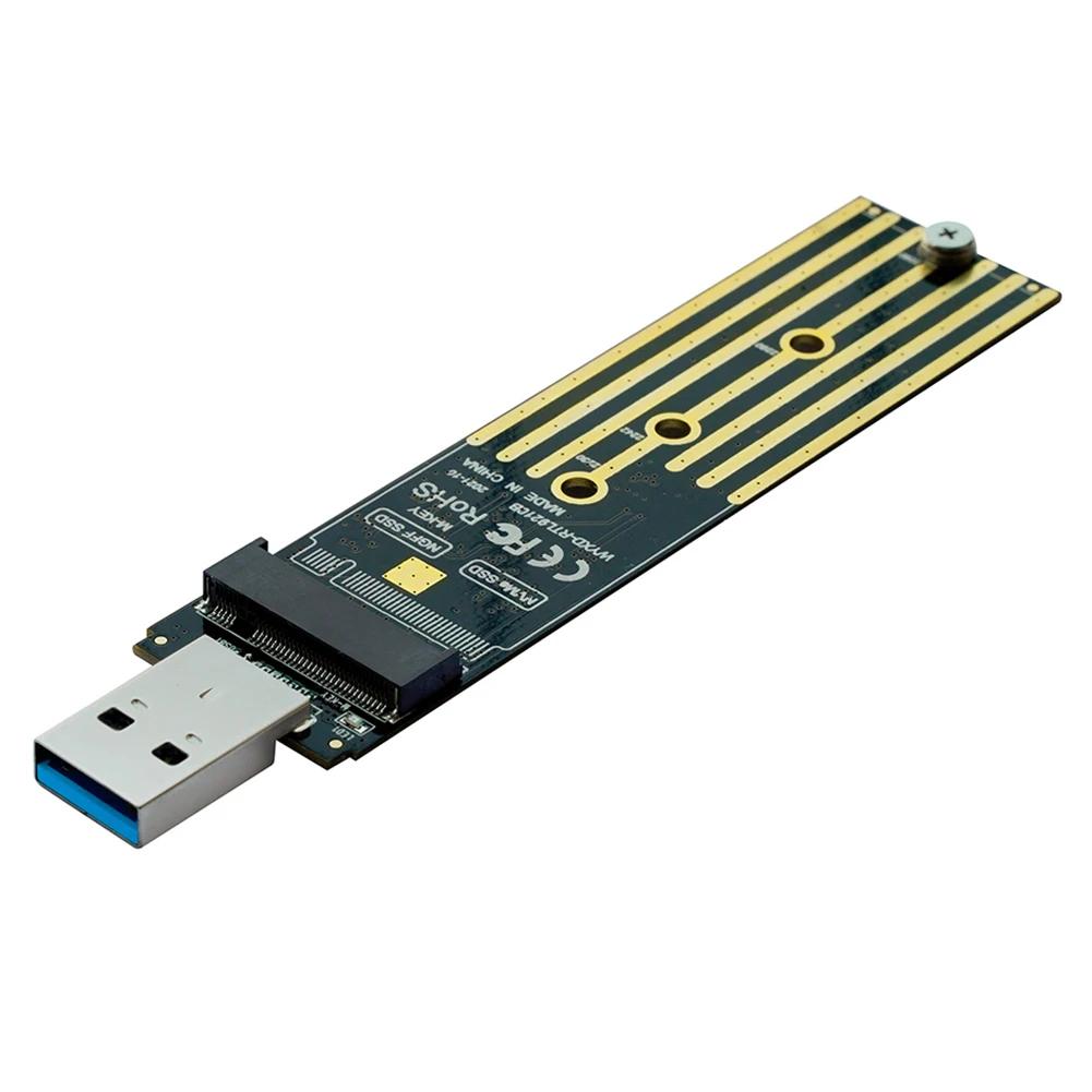

NVME To USB Adapter 10Gbps M.2 NVME USB 3.1 Adapter Max 2TB Dual Protocol NVMe SATA M2 SSD Board for M.2 2230 2242 2260 2280 SSD