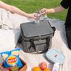 Double Insulated Lunch Bag Layer Portable Thermal Lunch Box Waterproof Picnic Heat Insulating Bag with Adjustable Strap