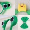 Frosch Kostüm Zubehör Frosch Ohren Haarreif Schwanz Krawatte für Halloween Cosplay Party Verkleiden Tierkostüme