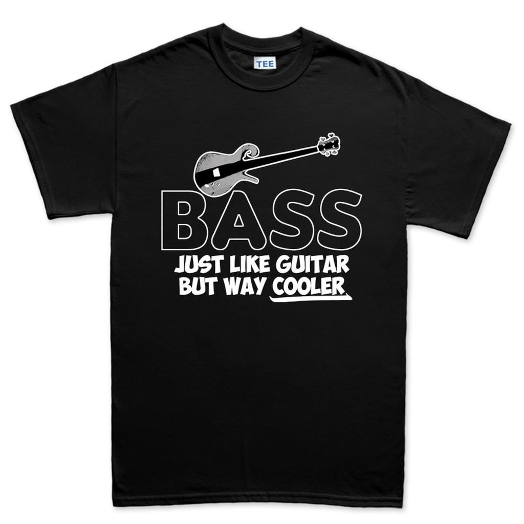 Mens Bass Cooler Than Guitar Funny Bassist T-Shirt Tee Top T-Shirt