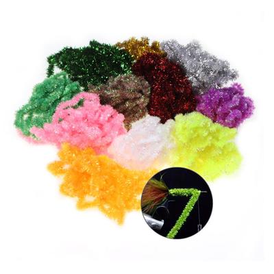 2 metry/balení 4 mm 6 mm Ice Dub Chenille Vázací návnada Třpytivá příze pro Woolly Bugger Návnada na lov pstruhů